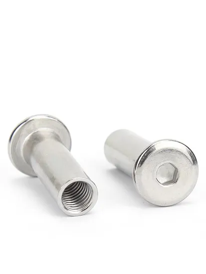 Countersunk Flat Head Hex Socket Furniture Connector Sleeve Barrel Nut Stainless Steel A2 A4 