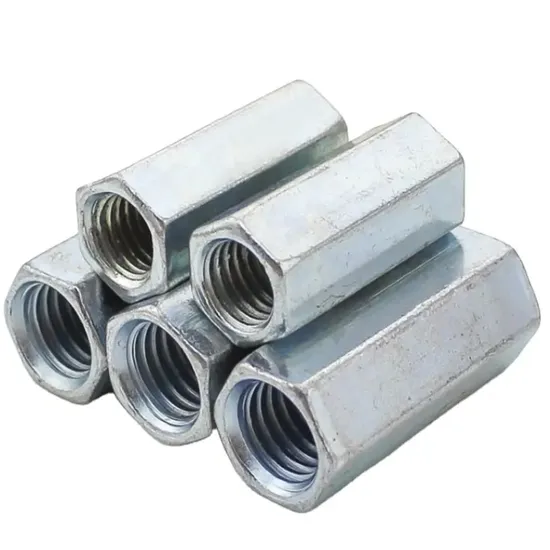 Carbon Steel Hexagonal Socket Nut, Long Hexagonal Connecting Nut M6 /M8/M10/M12/M16/M18 