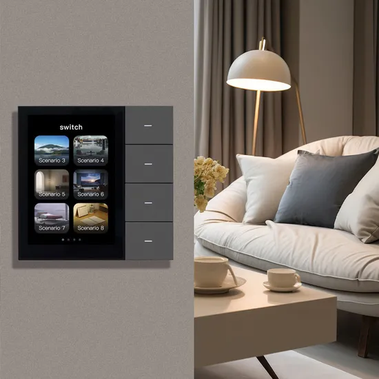 3 Inch Smart Wall Switch Touch Screen Dimming Switch Curtain Smart Home Controller Panel 