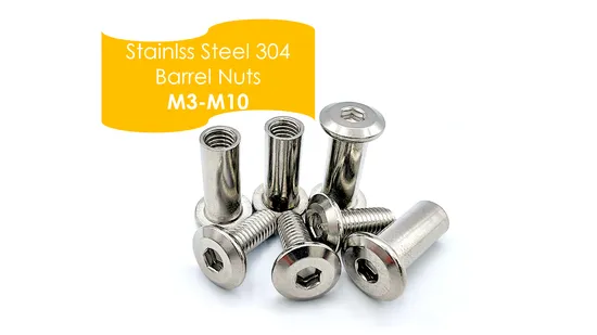 Stainless Steel 304 Flat Head Hex Socket Furniture Splint Nut 