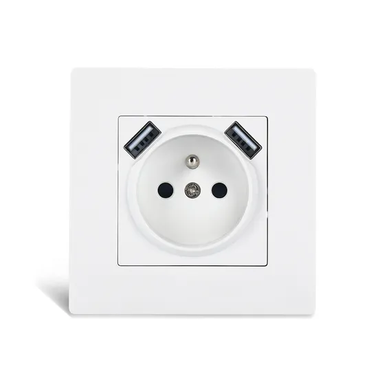 Colorful Fireproof PC Plate European Standard Electrical Power French USB Wall Socket with Dual Type