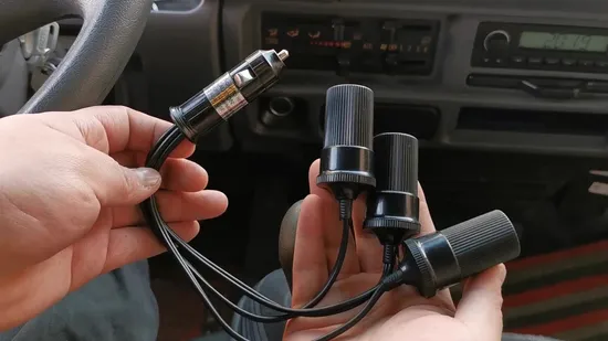 12V DC Power Socket with LED Indicator Car Charger Extension Power Cord 