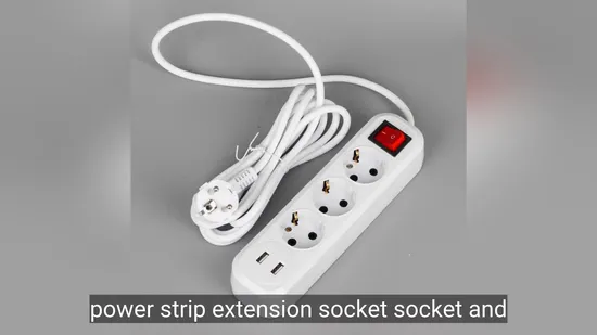 Brazil Us Universal 110V Power Strip Multicontacto Extension Socket with Dual Outlets and Type a C USB Port Manufacturer Price Madeinchina 