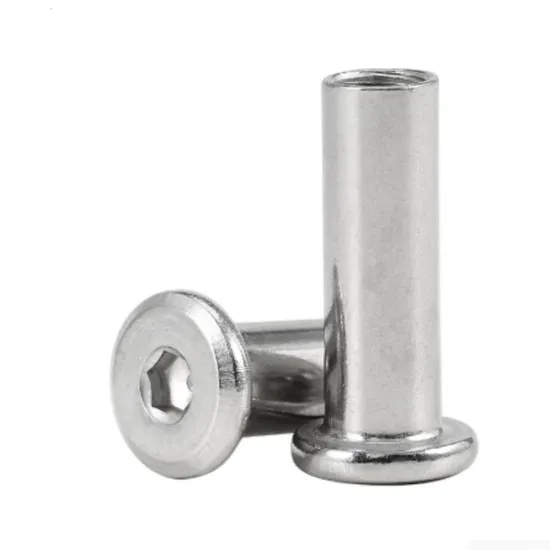 Fastener M2 M3 M4 M5 M6 Stainless Steel Nuts Flat Head Socket Head Furniture Connector Sleeve Barrel Nut 