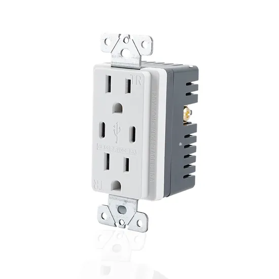 DC 15A Wall Socket with Double USB Port Type