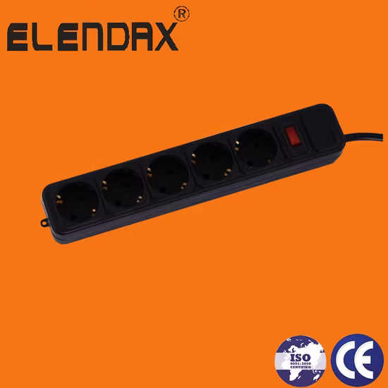 Black Europe Plug Socket with Power Cable (E2005ES