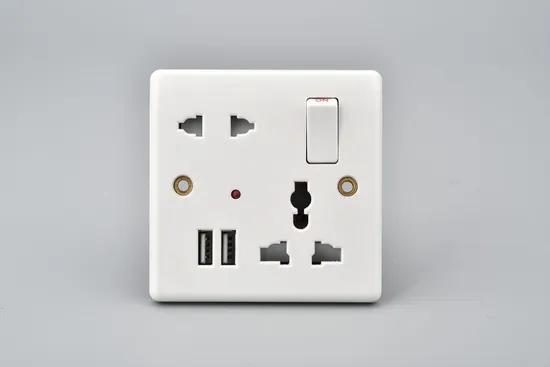 1 Gang 2 3 Pin Multi Switched Socket Outlet Wall Socket with Neon and USB 