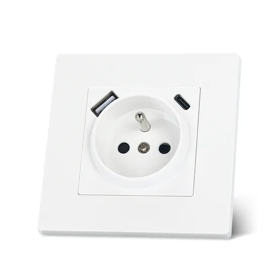 PC Quality Wall Plate European Standard Electric French Wall Embedded Socket with Type a Type C USB Charging Ports 2.1A DC 5V 