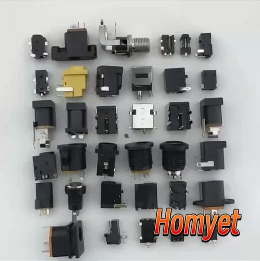 Small Hole Round Pin 2.0 Pin Core with Screw Hole Power Socket DC