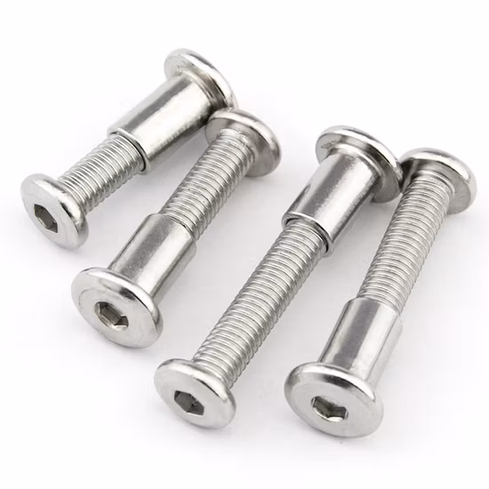 Stainless Steel Large Flat Hex Hexagon Socket Head Joint Sleeve Connector Furniture Insert Rivet Nut